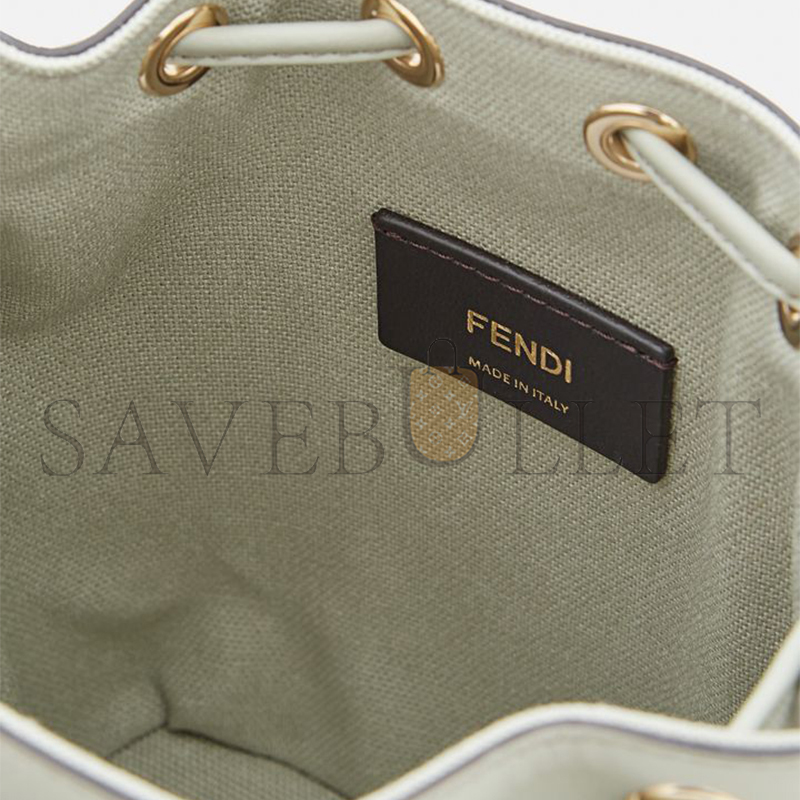 FENDI EMBOSSED FF CANVAS MON TRESOR MINI BAG 8BS010ANXDF1K3B (18*12*10cm)
